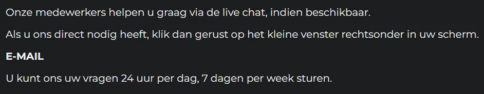 Wildies Casino Klantenservice